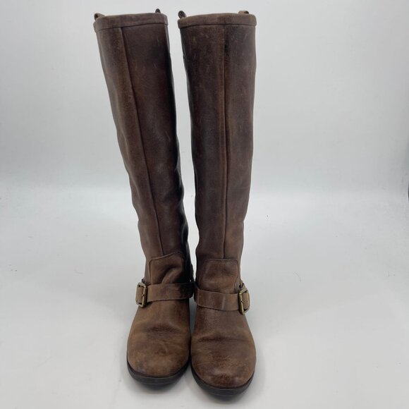 Lucky Brand Brown Leather Heeled Boots | Perfect for Any Occasion - Picture 3 of 10